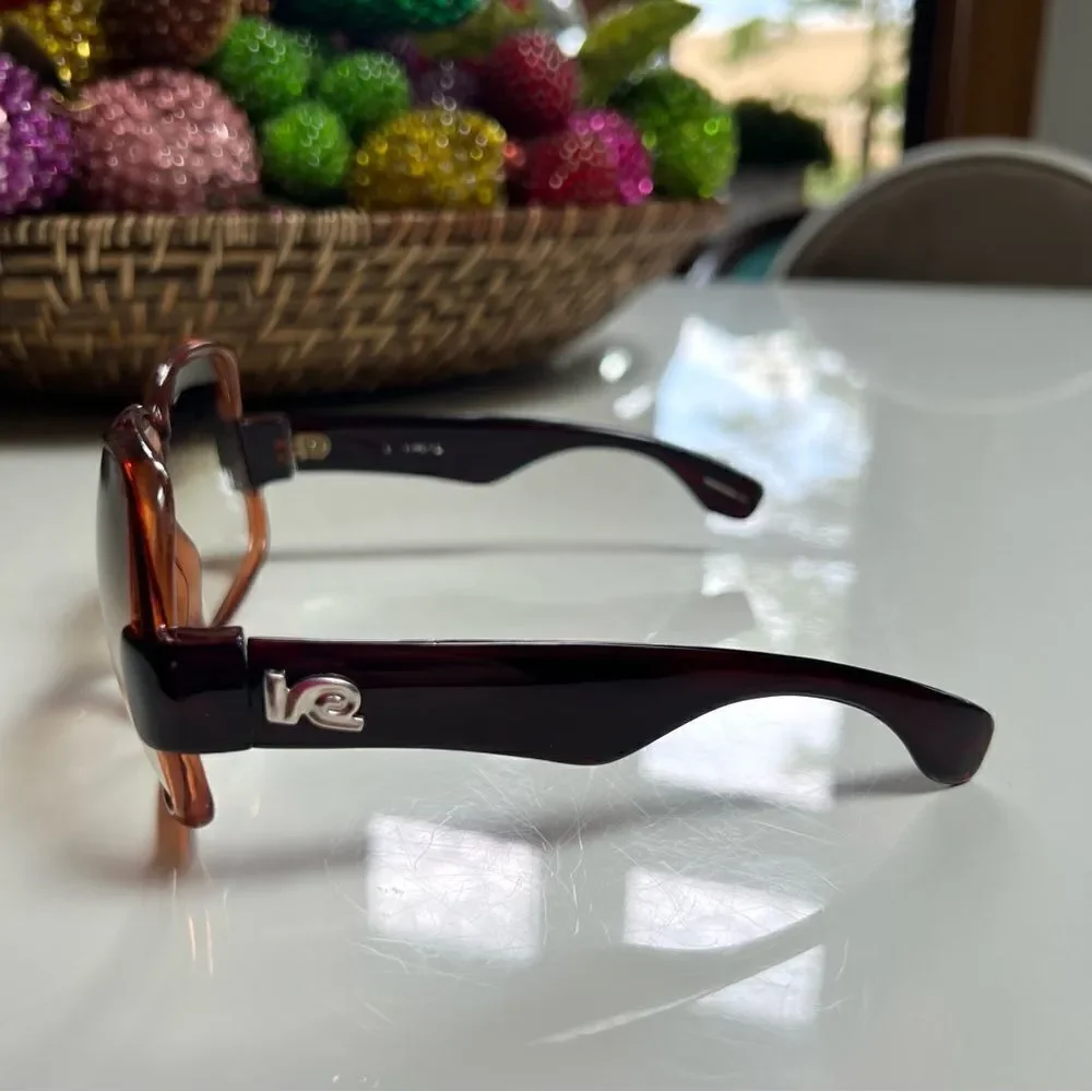 Swoonworthy MASSIVE 1970s Da Vinci Oversized Rose Brown Acetate Sunglasses